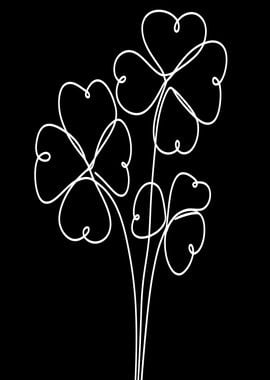 Clover Line Art