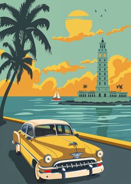 Cuba travel poster