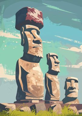 Easter Island Moai Statues