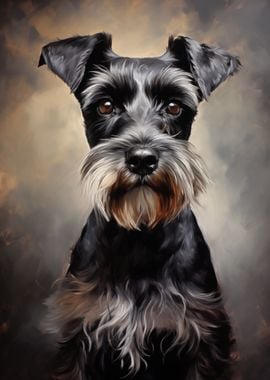 Black Miniature Schnauzer Portrait