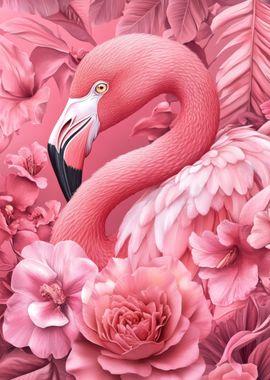 Pink Flamingo in Bloom