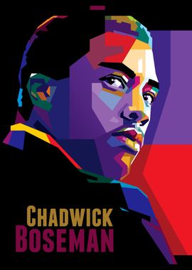 Chadwick Boseman Pop Art Portrait