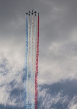 Patrouille de France, french patrols with french flag