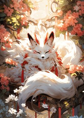 White Fox in Blossom