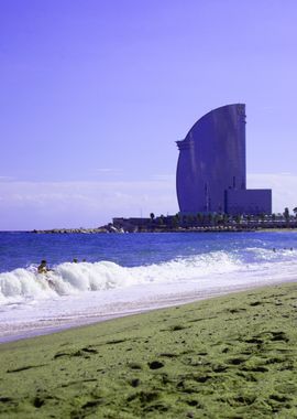 Barcelona Beach with Hotel W