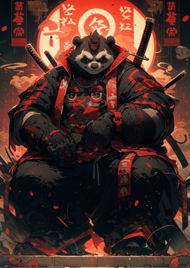 Panda Samurai Warrior