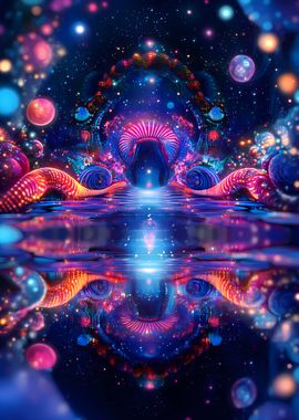 Cosmic Gateway Psychodelic Abstract