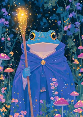 Frog Wizard in Enchanted Forest