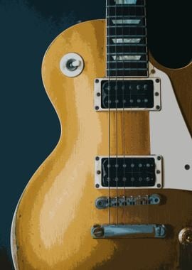 Gold Electric Guitar