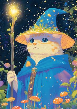 Wizard Cat Illustration