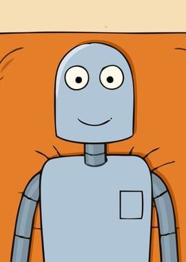 Smiling Robot dreams Cartoon