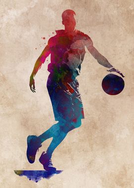 Basketball Player Watercolor