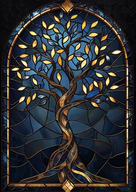 Stained Glass Tree