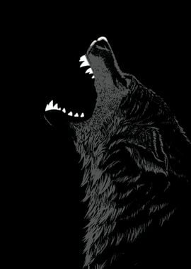 Wolf Howl Silhouette