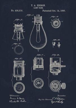 Edison Light Bulb Base Patent