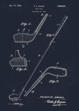 Golf Club Patent Illustration