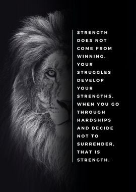 Lion Strength Quote motivational inspirational