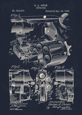 Revolver Patent Drawing