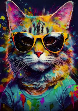 Cool Cat in Sunglasses