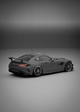 Mercedes-AMG GT4 Race Car - Back-Side View