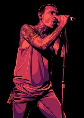 Chester Bennington Pop Art Portrait