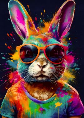 Cool Bunny in Sunglasses