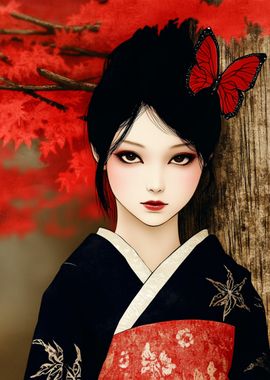 Japanese Woman in Kimono