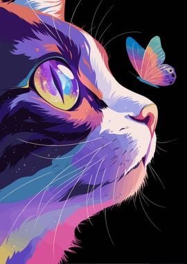 Cat with Galaxy Eye