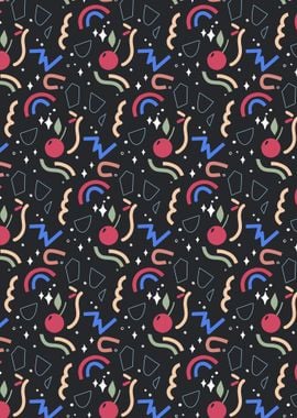 Cherry & Rainbow Pattern