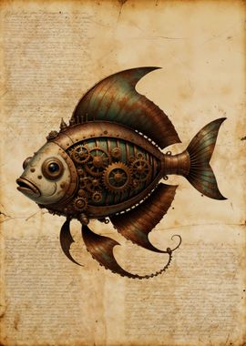 Steampunk Mechanical Fish