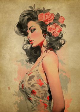 Vintage Pinup Girl No13