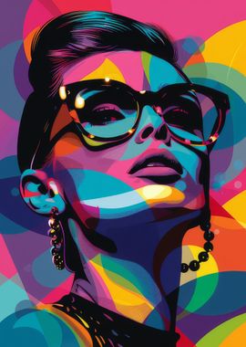 Pop Art Woman in Sunglasses