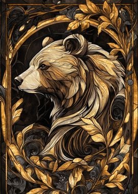 Bear in Golden Vines