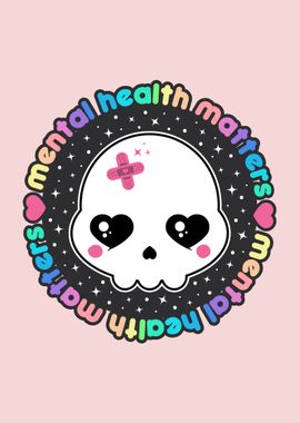 Mental Health Matters Skull