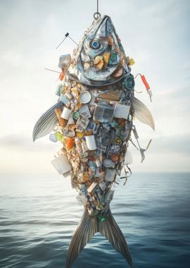 Plastic Fish Sculpture