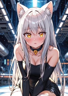 Anime Girl with Cat Ears