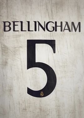 Bellingham Jersey Number 5 Real Madrid