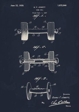 Dumbbell Patent Illustration