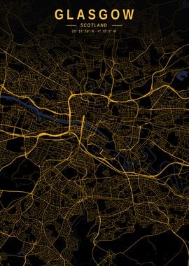 Glasgow Golden City Map