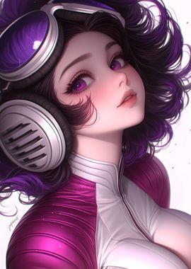 Anime Girl with Headphones