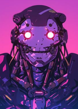 Cyberpunk Robot Portrait