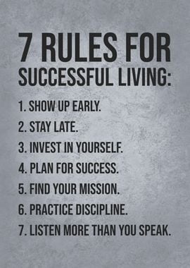 7 Rules for Successful Living