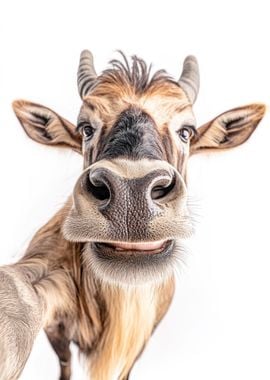 Close-up Wildebeest Selfie