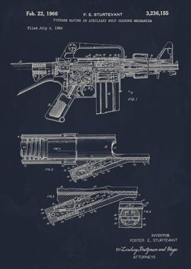 Colt Automatic Rifle Patent Illustration