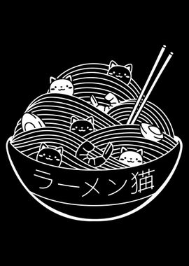 Ramen Cat Illustration