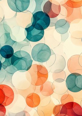 Abstract Watercolor Circles