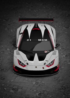 Lamborghini Huracan GT3 Evo 2 - Front Top View