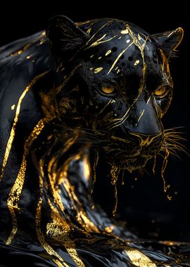 Black Panther Gold Drip