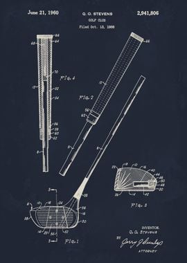 Golf Club Patent Illustration