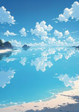 fantasy anime Beach 